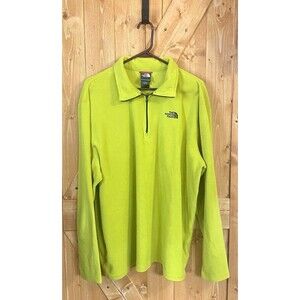 The North Face Polartec Classic 100 Fleece 1/4 Zip Pullover Men’s XL Neon Green